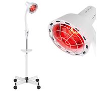 Cozion Lampe Infrarouge Chauffante Rotative à 360°, 275 W Ampoule Chauffante, Lumière Infrarouge du Ménage avec Plateau, Lumière Infra Rouge Chauffage avec Minuterie, Soulage la Fatigue