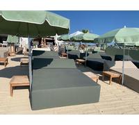 COZIP | Lit de piscine KAKI / KON TIKI | 180 x 136 x 38cm | bed de plage outdoor double kaki COZIP de haute qualité
