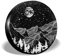 Cozipink Moon And Star-Protecteurs De Roues De Rechange,Couverture De Camping,Résistants Aux Intempéries,Universels Pour Remorque,Rv,Suv,Camion C - Type Black-16in