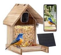 COZIWOW Mangeoire à oiseaux avec caméra, caméra HD 1080p pour observation des oiseaux, caméra d'observation des oiseaux, caméra anti-écureuils, fonctionne à l'énergie solaire, capture automatique de