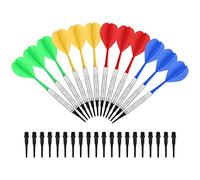 Cozlly Flechette Pointe Plastique, 14g Professionnelle Flechette Pointe Plastique, 12 Fléchettes avec 100 Pointes pour Cible de Flechette Electronique, Set de Flechettes à Pointe Souple pour Maison