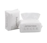 Cozlly Lot de 200 Serviettes Jetables Visage, Lingettes Sèches Jetables Ultra Douce, 100% Coton, Non Pelucheux, pour Peaux Sensibles, Nettoyage de Surface Démaquillage, Utilisation Humide et Sèche