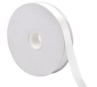 Cozlly Ruban de satin de 91 m de long, 25 mm de large - Ruban cadeau arc-en-ciel, en tissu - Pour mariage, fête, Noël, bricolage, décoration de voiture (blanc)