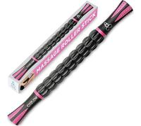 Cozlow Muscle Roller Stick - Fuchsia - Outil de massage corporel avec 9 rouleaux et poignées antidérapantes pour un massage des tissus profonds et une récupération musculaire maximale