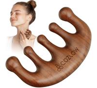 Cozlow - Peigne pour le cuir chevelu - Peigne de massage en bois haut de gamme pour le cou et l'épaule - Masseur naturel de soulagement du stress en bois de santal pour les cheveux doux et lisses