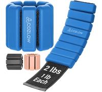 Cozlow - Poids de cheville + de poignet - pour hommes + femmes - 1 paire, différentes couleurs - Sangles d'entraînement réglables en silicone pour yoga, danse, course à pied + gym