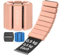 Cozlow - Poids de cheville + de poignet - pour hommes + femmes - 1 paire, différentes couleurs - Sangles d'entraînement réglables en silicone pour yoga, danse, course à pied + gym