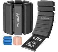 Cozlow - Poids de cheville + de poignet - pour hommes + femmes - 1 paire, différentes couleurs - Sangles d'entraînement réglables en silicone pour yoga, danse, course à pied + gym