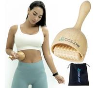 COZLOW Tasse de massage en bois avec rouleau, masseur Maderoterapia pour sculpter le corps - Outil de massage en bois pour drainage lymphatique - La madérothérapie aide à réduire l'apparence de la