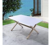 Cozomiz Nappe en Couverture de Table Élastique Ajustée Antidérapant Protecteur De Table Lavable Nappe Enduite 120x60cm Coupe Ajustée Rectangulaire Blanc