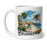 Cozumel, Mexique : Paradis De La Plongée En Apnée Sur Les Récifs Coralliens Tasses À Thé Drôle Mug À Café Humour Tasse Pour Travail Maison Chocolat Chaud 330Ml