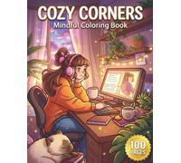 Cozy Aesthetic: Relaxing Coloring Book for Teens and Adults with 100 Pages featuring Aesthetic Rooms, Cute Animals, and Comforting Scenes for Stress Relief
