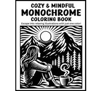 Cozy and Mindful Monochrome Coloring Book: Bold and Easy Designs for Kids, Adults, & Teens | Stress Relief, Calm, Minimalist, Mindfulness & Relaxation ... | Perfect gift for Vacations & Holidays