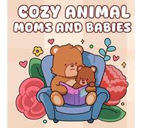 Cozy animal moms and babies: 40 Simple and Easy Coloring Pages for Stress Relief, Relaxation, and Mother's Day Gifting for All Ages