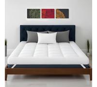Cozy Aura Surmatelas matelassé ultra doux pour lit simple (90 × 190 cm) - 10 cm d'épaisseur avec sangles élastiques, microfibre hypoallergénique et respirante pour plus de confort