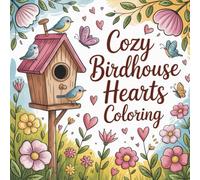 Cozy Birdhouse Hearts Coloring: Discover adorable baby birds, heart-filled shelters, and joyful fun in this charming coloring journey.
