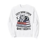 Cozy Book Lover Maine Coon Mom Soft Pages Quiet Nights Sweatshirt