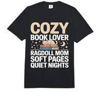 Cozy Book Lover Ragdoll Mom Soft Pages Quiet Nights Comfort Colors Adult Heavyweight T-Shirt
