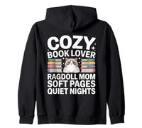 Cozy Book Lover Ragdoll Mom Soft Pages Quiet Nights Sweat à Capuche