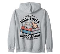 Cozy Book Lover Ragdoll Mom Soft Pages Quiet Nights Sweat à Capuche