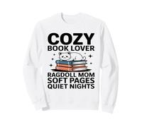 Cozy Book Lover Ragdoll Mom Soft Pages Quiet Nights Sweatshirt