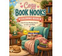 Cozy Book Nooks.: An Adult Coloring Book Featuring Charming Reading Corners, Peaceful Libraries, and Relaxing Cozy Spaces.