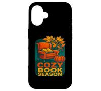 Cozy Book Season, Art de Lecture d'automne Coque pour iPhone 16