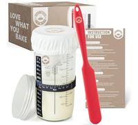 Cozy Bread® Kit de démarrage pour pot de levain - Marque américaine - Double tasses et lignes de mesure en ml - Passe au lave-vaisselle