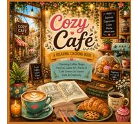 Cozy cafe coloring book: A Relaxing Coloring Book featuring Coffee Shops, Pastries, Latte Art, Plants & Charming Café Scenes