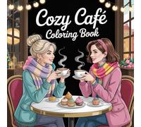 Cozy Cafe Coloring Book: Relaxing Cozy Café Scenes with Stylish Girls | Cute Urban Moments in Cafés, Libraries & City Walks | Easy & Aesthetic Coloring Pages