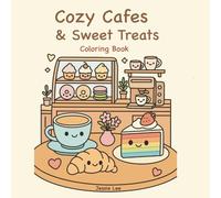 Cozy Cafés & Sweet Treats Coloring Book: Coffee Shop Scenes and Adorable Desserts to Spark Joy and Relaxation