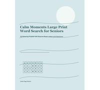 Cozy Calm Bold and Easy Coloring Book: Calm Moments Large Print Word Search for Seniors is a relaxing puzzle book designed for comfortable reading and quiet screen-free time.
