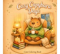 Cozy Capybara Days: Cute and Relaxing Coloring Book with Cozy Scenes, Tea Time, Self Care and Sweet Adventures