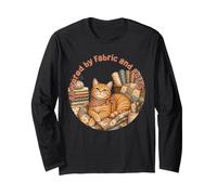 Cozy Cat Couture Quilting Craft Lover Vintage Purrs Design Manche Longue
