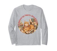Cozy Cat Couture Quilting Craft Lover Vintage Purrs Design Manche Longue