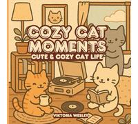 Cozy Cat Moments: Cute & Cozy Cat Life An Adult Coloring Book for Stress Relief and Mindfulness