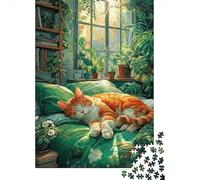 Cozy Cat Nap Scène 1000 Pièces Adultes De Puzzle Adultes De Puzzle Classiques Cadeau Jeu De Créatif Jouets De Jeu Stimulants 70x50cm/1000pcs