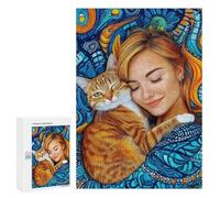 Cozy Cat Nap Time Puzzle 1000 Pièces Educa Jouet en Bois Cadeau Unique Décoration Intérieure Jeu Éducatif Challenge Toy Adultes Et Enfants À Partir De 14 Ans 300 PCS