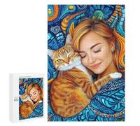 Cozy Cat Nap Time Puzzle 1000 Pièces Educa Jouet en Bois Cadeau Unique Décoration Intérieure Jeu Éducatif Challenge Toy Adultes Et Enfants À Partir De 14 Ans 1000 PCS
