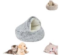 Cozy Cocoon Pet Bed,Cozy Nook Pet Bed for Dogs,Winter Pet Plush Bed, Cozy Cocoon Pet Bed for Dogs,Cozy Nook Dog Bed,Olvys Dog Bed (Gray - Plush,65 * 65 CM)