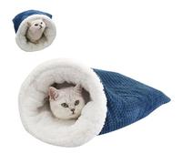 Cozy Cocoon Pet Bed, Soft Plush Self Warming Cat Bag, Winter Pet Plush Bed, Cat Sleeping Bag Bed Winter Warm with Cave Design for Balconies Corridors Floor