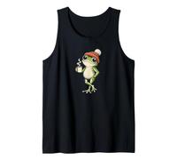 Cozy Coffee Frog Bonnet Mignon amphibien Morning Humour Débardeur