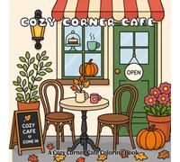 Cozy Corner Cafe: Bold and Easy Coloring Book for Adults and Teens featuring Cute Coffee Shops, Bakeries, Sweet Treats, and Aesthetic Relaxing Spaces