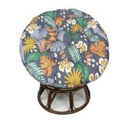 Cozy Coussin rond résistant à l'eau pour soucoupe et chaises hamac, coussin de siège doux à motif floral pour suspendre des œufs et chaises de jardin pliantes, 50,8 cm
