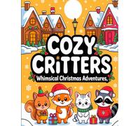 Cozy Critters: Whimsical Christmas Village Bold and Easy Holiday Coloring Pages for Kids 3-8 - 80+ Tear-Out Pages with Hidden Objects & Calming Scenes (No Santa, Just Magic!)