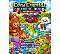 Cozy Cryptids Coloring Book for Adults and Teens: Bold and Easy Cute Mythical Creatures in Relaxing Adorable Scenes for Stress Relief: A Fun and Cozy ... Cute Cryptids in Simple Easy to Color Design