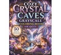 Cozy Crystal Caves Grayscale Coloring Book for Adults: 50 Magical Grayscale Illustrations of Crystal Caverns, Fantasy Worlds & Hidden Gems