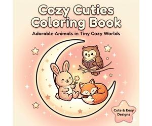 Cozy Cuties Coloring Book: Adorable animals in tiny cozy worlds for relaxation and fun