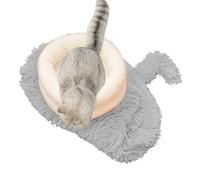 Cozy Design Cat Bed Cave, Self-Warming Pet Snuggle Sack Sturdy Winter Cat Bed, Decoration Cat Cave for Kittens, Indoors, Home Decoration, Sleep Time, Pink, Grey Color