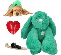 Cozy Dog Bunny avec battement de cœur et coussin chauffant - Vert